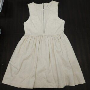 Free People Cream V-neck Heavyweight Babydoll Dress Women’s Size xs